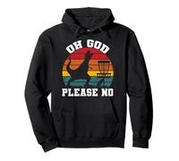 T Rex Disc Golf "Oh God Please No" Frolf Flying Disc Sport Pullover Hoodie