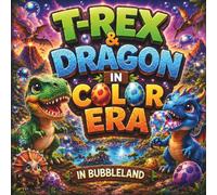 T-Rex & Dragons in Color Era: A Cute and Easy Coloring Book for Kids Ages 4-8 Featuring Adorable T-Rexes, Friendly Dragons, and 40 Fun Bubble ... Prehistoric Magic (CozyDoodle Studio Kids™)