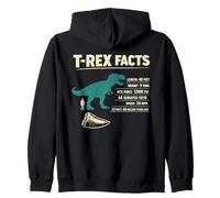 T REX FACTS Dinosaur Data Length 40 Feet Zip Hoodie