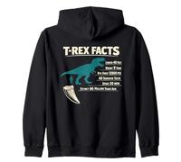 T REX FACTS Dinosaur Info Length 40 Feet Data Zip Hoodie