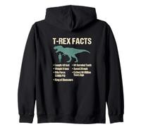 T REX FACTS Dinosaur Knowledge Prehistoric Science Zip Hoodie