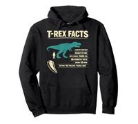 T REX FACTS Dinosaur Length 40 Feet Weight 9 Tons Pullover Hoodie