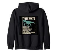 T REX FACTS Dinosaur Stats Data Chart Info Zip Hoodie
