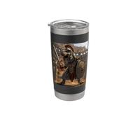 T Rex Gladiator Roman Colosseum Warrior Stainless Steel Insulated Tumbler