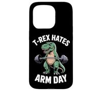 T-Rex Hates Arm Day Fitness Gym Dinosaur Exercise Case for iPhone 15 Pro