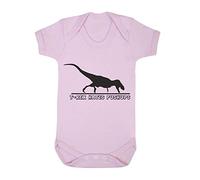 T Rex Hates Push Ups Baby Grow Vest, 6-12 Months, Pastel Pink