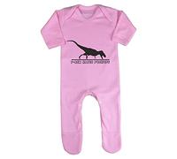 T Rex Hates Push Ups Baby Romper Jumpsuit with feet, 0-3 Months, Pastel Pink