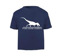T Rex Hates Push Ups Short Sleeve Cotton Toddler t Shirt, 1-2 Years, Navy