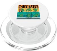 T.rex hates this Funny Dinosaur Dino Workout Funny Fitness PopSockets PopGrip for MagSafe