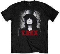 T-Rex Marc Bolan Portrait Rock Tee T-Shirt Mens (Medium)