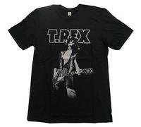 T-Rex Men's Glam Cotton T-Shirt in Black | Size: Large T-Rex Black L