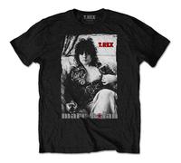 T-Rex Men's Marc Bolan Cotton T-Shirt in Black | Size: Small T-Rex Black S