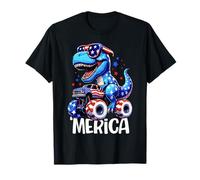 T-Rex ‘Merica Monster Truck USA Patriotic Dinosaur Design T-Shirt