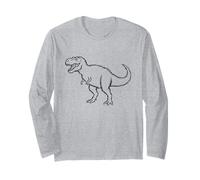 T-Rex Minimalist Hand Drawn Sketch Art Long Sleeve T-Shirt