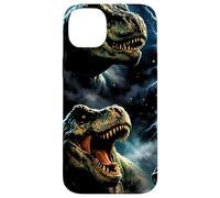 T Rex Moon Lightning Dinosaur Vintage Storm Art Design Case for iPhone 14 Plus
