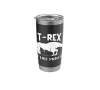 T-Rex No Like Push-Ups - Dino Pun Funny Workout Stainless Steel Insulated Tumbler
