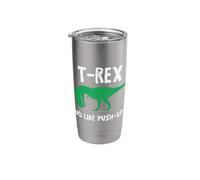 T-Rex No Like Push-Ups Funny Workout Stainless Steel Insulated Tumbler