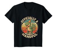 T Rex Officially A Handful 5th Birthday 5 Year Old T-Shirt