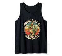 T Rex Officially A Handful 5th Birthday 5 Year Old Tank Top