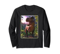 T-rex on the Hunt Dinosaur Long Sleeve T-Shirt