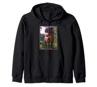 T-rex on the Hunt Dinosaur Zip Hoodie