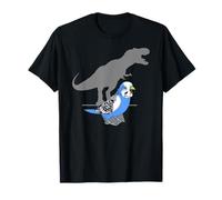 T-Rex Parakeet Birb Parrot Dinosaur shadow T-rex Blue Budgie T-Shirt