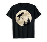 T-Rex Riding Against The Moon On A Bike T-Shirt