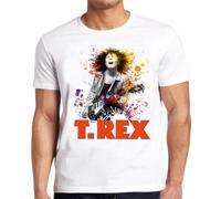 T.Rex Rock Band Marc Bolan Retro Tee T Shirt 1024 White