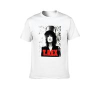 T.Rex Rock Marc Bolan Music Retro 47 T-Shirt White