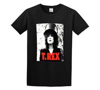 T.Rex Rock Marc Bolan Music Retro 47 Unisex Tee 100% Cotton Short-Sleeve T-Shirts Black XXL