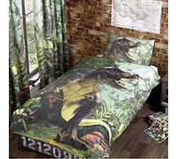 T Rex Single Quilt Duvet Cover Bed Set & P/case Dinosaur Bedding Dino Jurassic