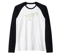 T Rex Skeleton Dino Raglan Baseball Tee