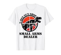T-Rex Small Arms Dealer Gun Shop Ammunition Funny Dinosaur T-Shirt