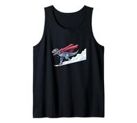 T Rex Snowboarding Dinosaur Superhero Winter Rider Tank Top