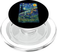 T-Rex Starry Night PopSockets PopGrip for MagSafe