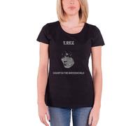 T Rex T Shirt Marc Bolan Dandy Logo new Official Womens Skinny Fit Black
