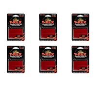 T-REX Tape Extreme Hold, 24lb 8 strips, Heavy Duty Double Sided Mounting (2.54cm x 7.62cm), Black, Pack of 6 (48 strips total)