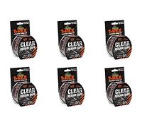 T-REX Tape Ferociously Strong Clear Repair Tape, 48mm x 8.2m, Pack of 6