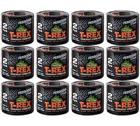 T-REX Tape Ferociously Strong Waterproof Graphite Grey Duct Tape, 48mm x 10.9m Twin pack, Pack of 12 (24 rolls total)