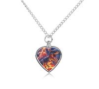 T Rex Thunder Custom Cremation Jewelry Urn Necklace for Dog Pet Ashes Heart Memorial Pendant