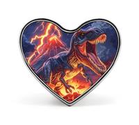 T Rex Thunder Funny Lapel Pins Heart Button Brooch Badge Pin Hat Clothes Bag Jewelry for Men Women