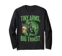 T-Rex Tiny Arms Big Thirst Funny Dinosaur Beer Joke Long Sleeve T-Shirt