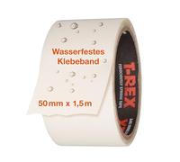 T-Rex Transparent Waterproof Tape - Transparent Waterproof Weatherproof Repair Tape for Repairing and Sealing Pools, Hoses and Tarpaulins - 50 mm x 1.5 m