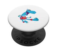 T-Rex Tyrannosaurus Rex Karate Kick PopSockets Adhesive PopGrip