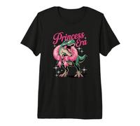 T-Rex with Pink Ribbon Cute Princess Era Coquette Funny Premium T-Shirt