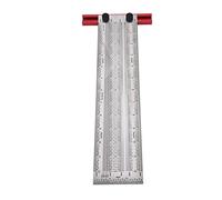 T RULE SCRIBING RULER STAINLESS STEEL PRECISION MEASURING TOOL WITH MARKING HOLES FOR CARPENTRY WOODWORKING AND DESIGN SILVER COLOR (30.5cm / 12in)