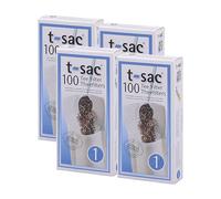 T-Sac 1601/4 Filter Bags, Disposable Tea Infuser, Paper, White