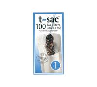 T-Sac Filter Bags, Disposable Tea Infuser, Number 1-Size, 1-Cup Capacity, Set of 100, Fabric, White, # 1, 100 Count
