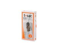 T-Sac Tea Filter Bags, Disposable Tea Infuser, Number 2-Size, 2 to 4-Cup Capacity, Set of 100