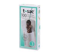 T-Sac Tea Filter Bags, Disposable Tea Infuser, Number 3-Size, 3 to 8-Cup Capacity, Set of 100